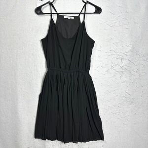 Naked Zebra Women Black Casual Spaghetti Straps Dress S